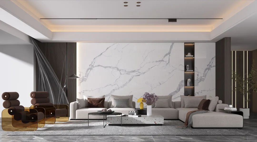 DESIGN| 百搭巖板，讓你的客廳既時尚又大氣